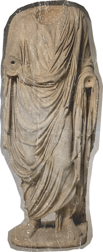 Weathered Historical Statue Cut-out