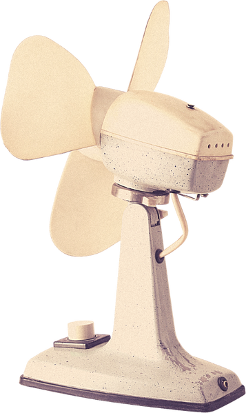 Cutout of Old Retro Electric Fan