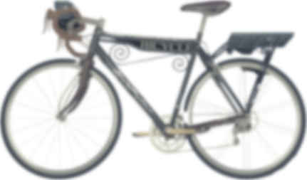 Cutout of Vintage Old Bicycle