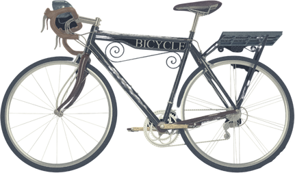 Cutout of Vintage Old Bicycle